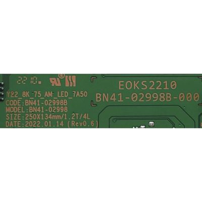LED DRIVER PARA TV SAMSUNG / NUMERO DE PARTE BN9417422E / BN41-02998B-000 / BN9720146A / BN94-17422E / DISPLAY ST7461E03-3 VER.2.2 / BN96-52455B / PANEL CY-TB075JMHV3H / MODELO QN75QN800BFXZA CD02 - Imagen 2